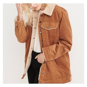 Lucky Brand Trucker Jacket Sherpa Lining XS